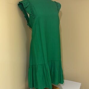 CeCe Green Flutter Sleeve Mini Sundress Size 18 W- Pit to pit 25 inches